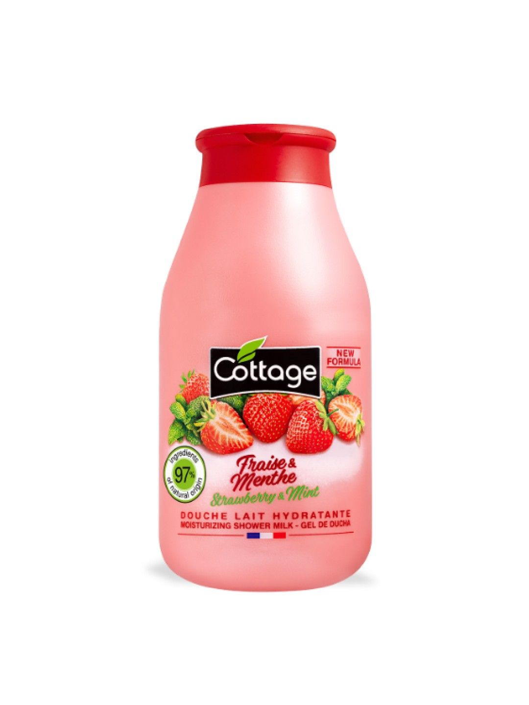 Cottage Strawberry Milk Base Shower Gel (250ml) edamama